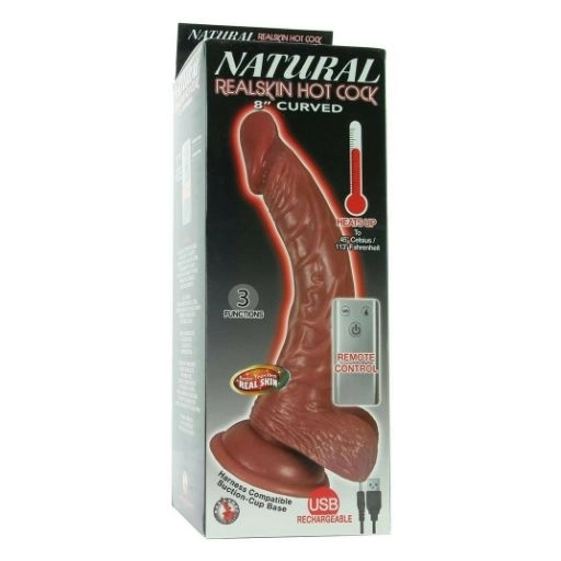 Natural realskin hot cock 8" Curved