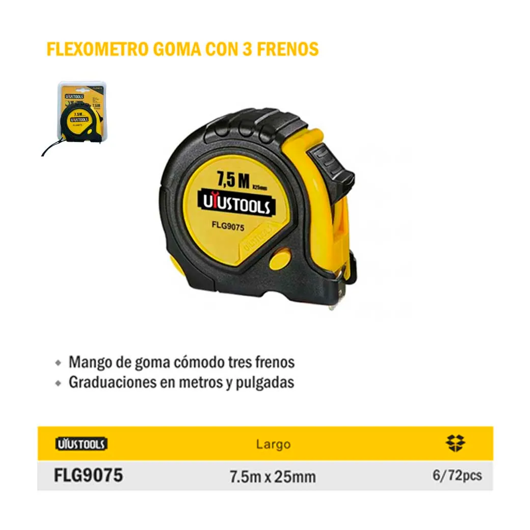 FLEXO engomado UYUST (FLG075) 7.5 M X 25 mm