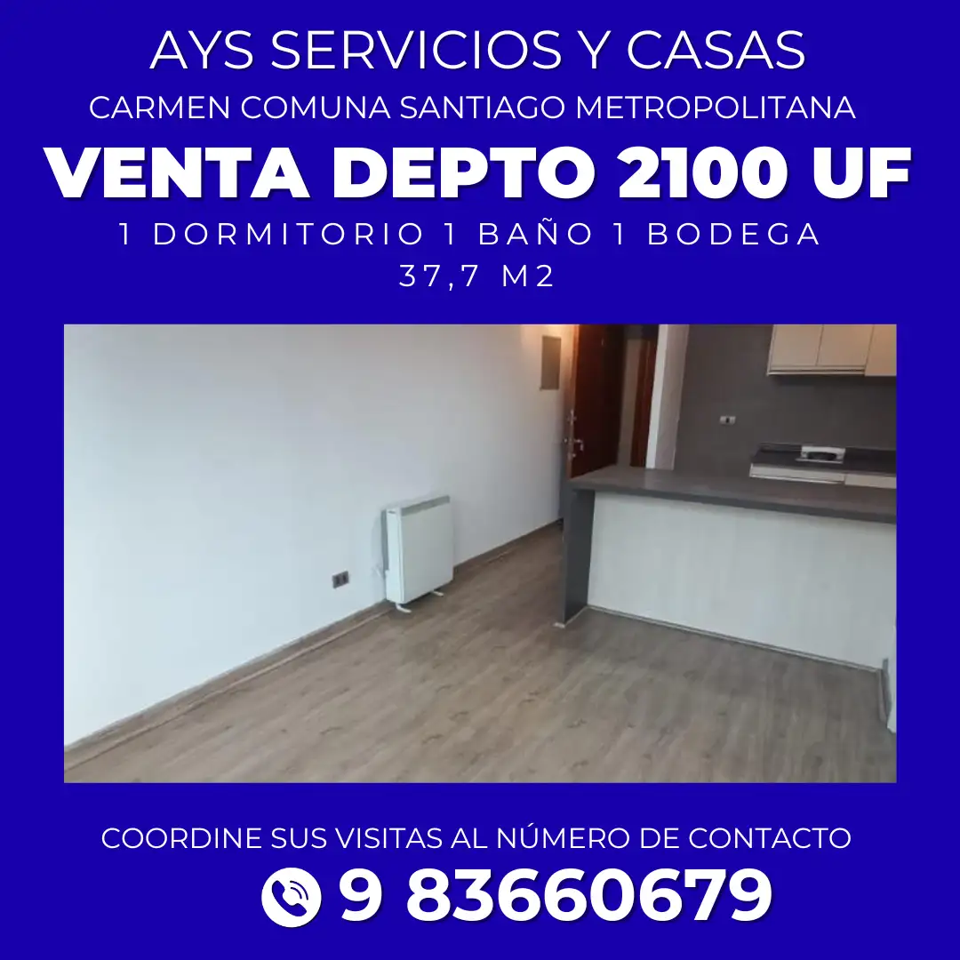 Venta departamento 2100 UF