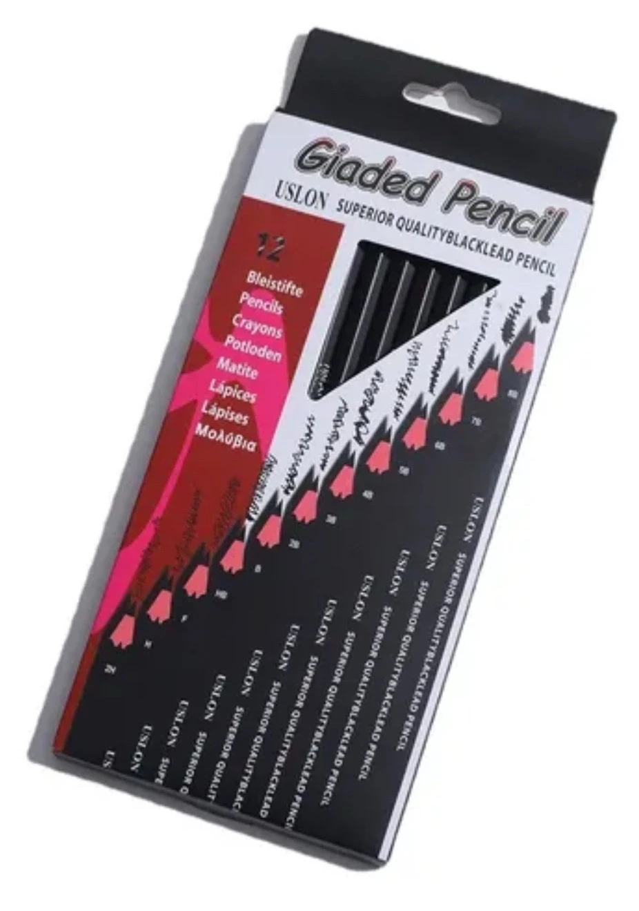 set de 12 lapices de dibujo y sombreado 3