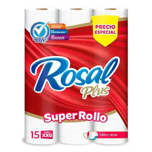 Papel higiénico Rosal x 15