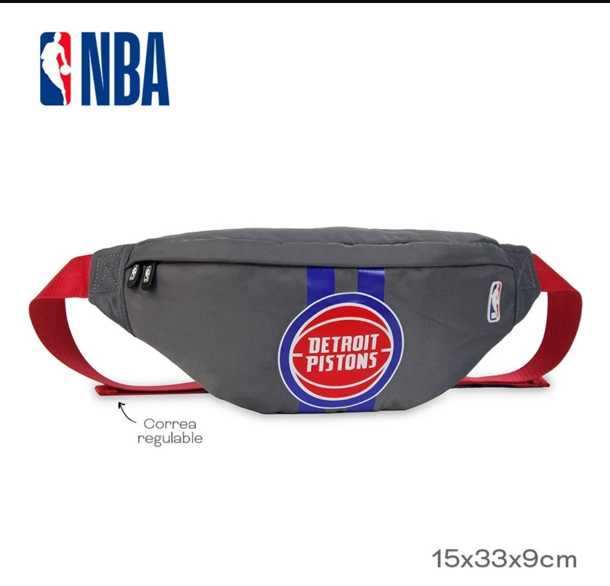 Riñonera NBA DETROIT PISTONS Gris