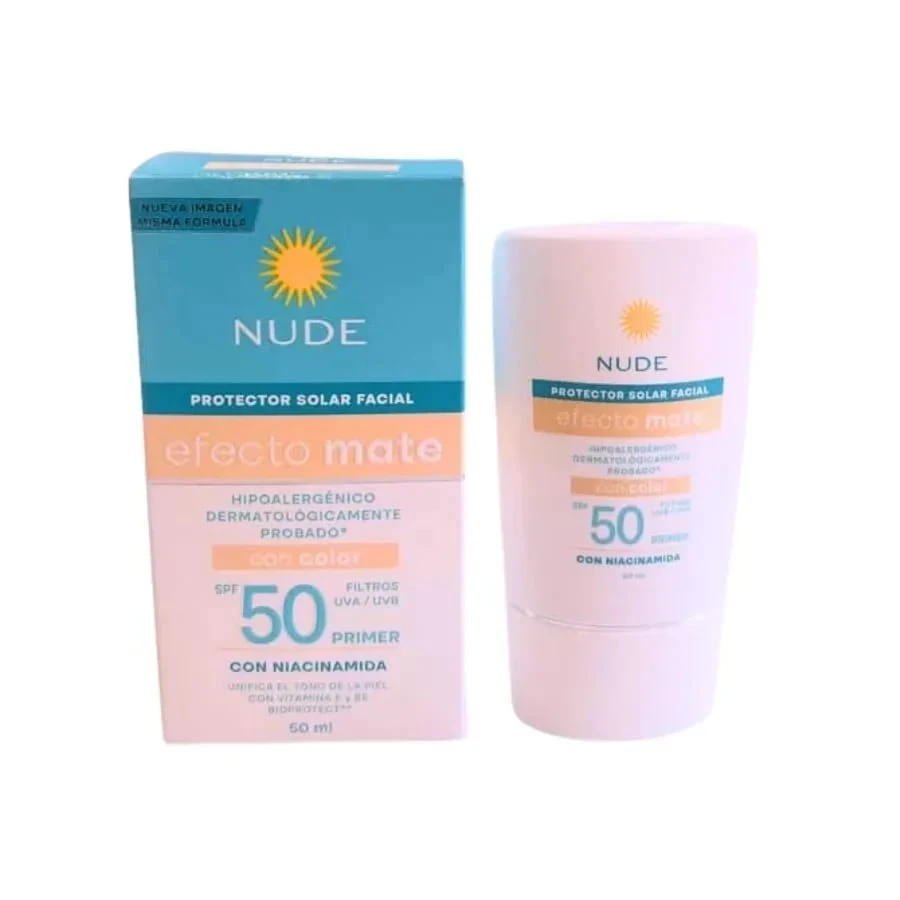 prebel nude protector solar facial efecto mate 50 ml