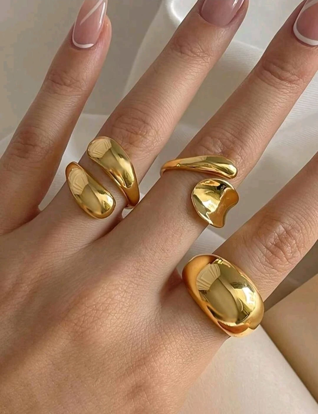 Set de anillos de acero inoxidable  2