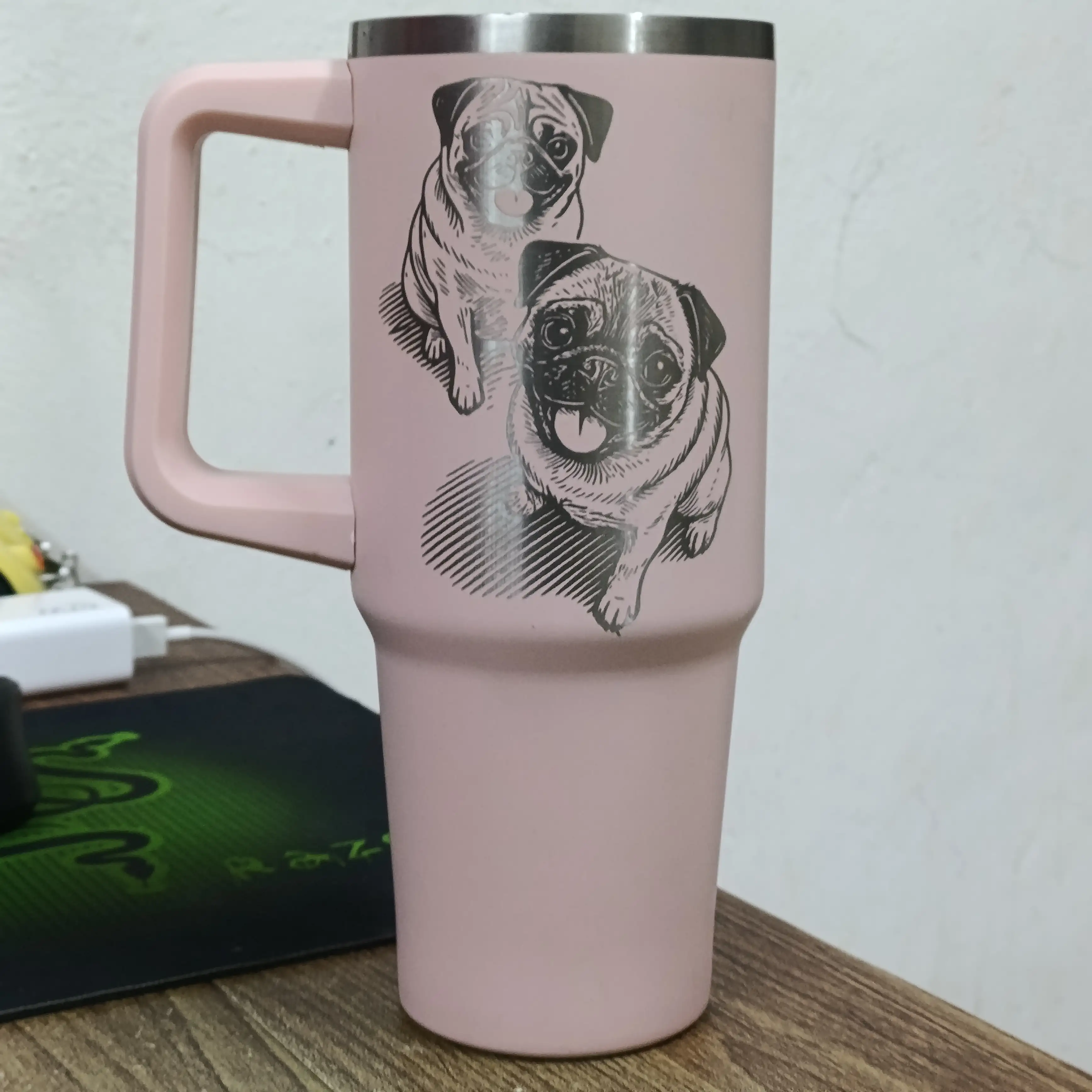 Grabado personalizado en ternos vasos a ternos de acero  2