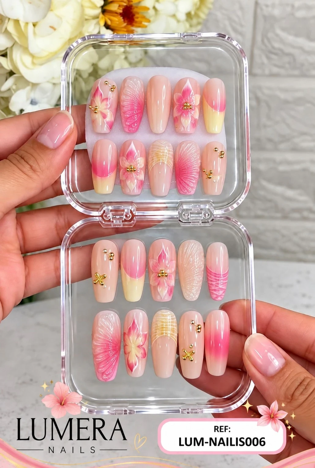 lumera caja de uñas press on referencia lum-nails-006