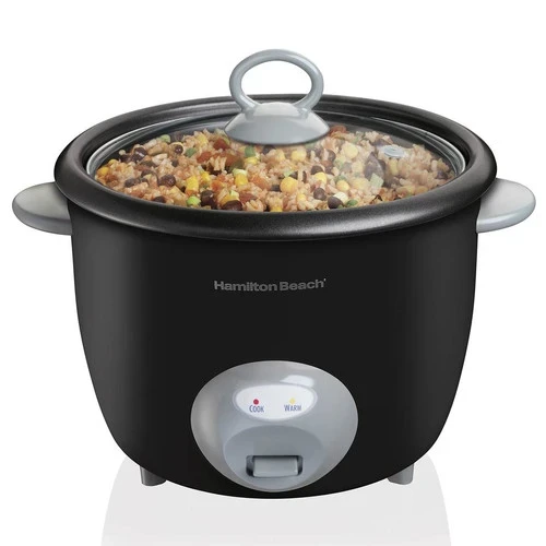 HB 20 Cup Blk Glass Lid Rice Ckr 37542 Black