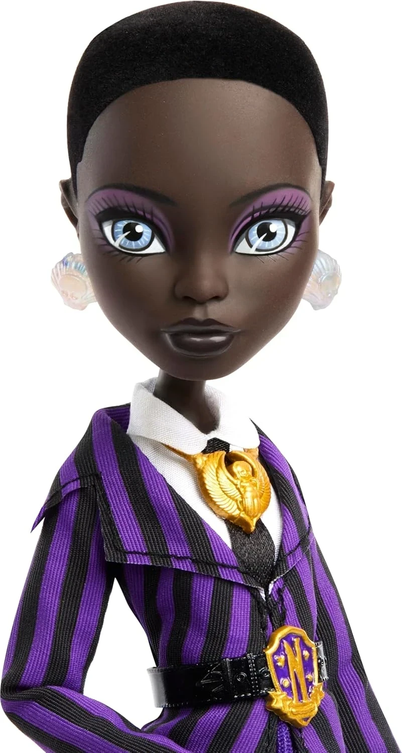 Monster High x Muñeca Wednesday y accesorios, Bianca Barclay Coleccionable en Uniforme de la Academia 2