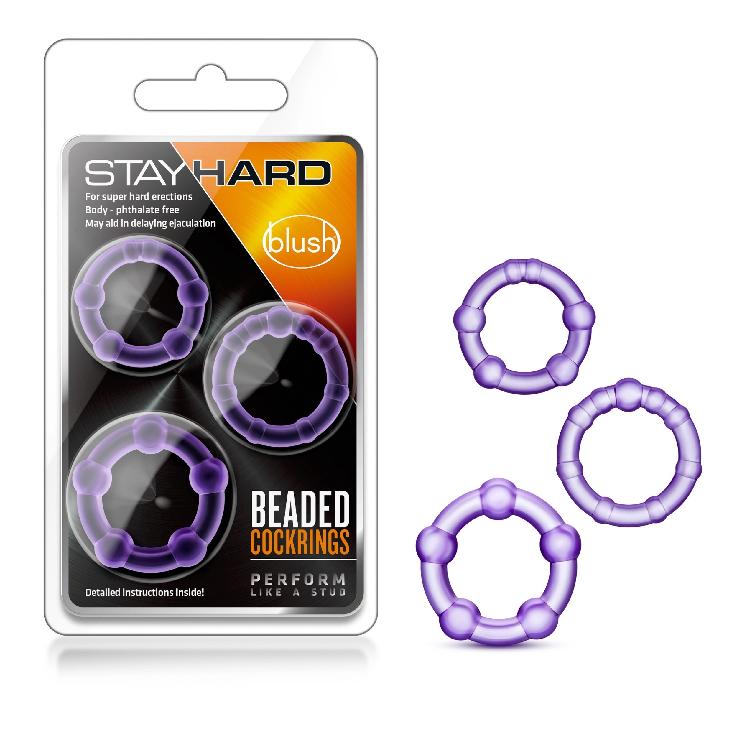 Beaded Cockrings Purple