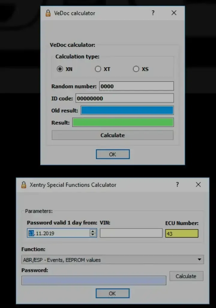 XENTRY CALCULADORA VEDOC/FDOK 2