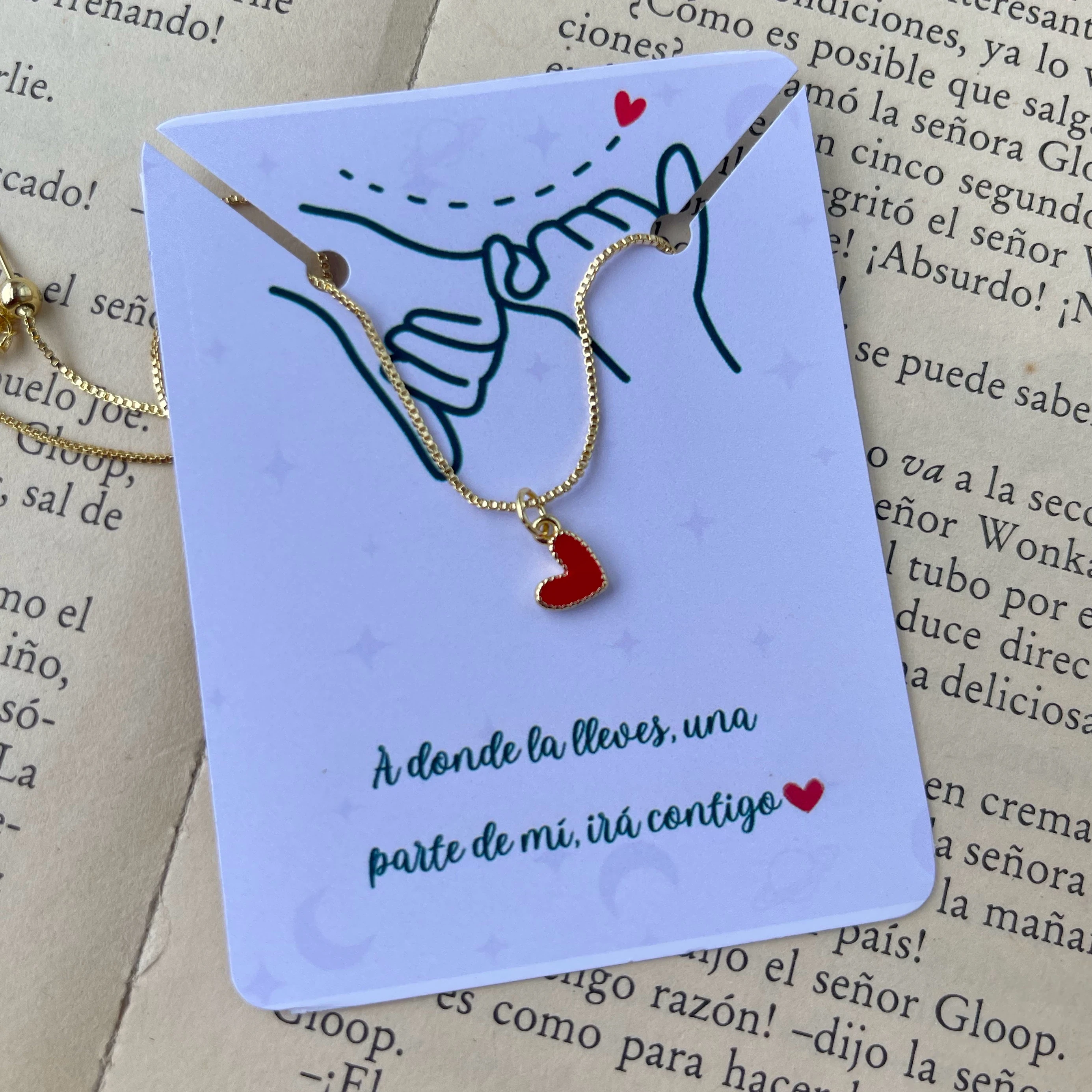 Cadena corazon Rojo