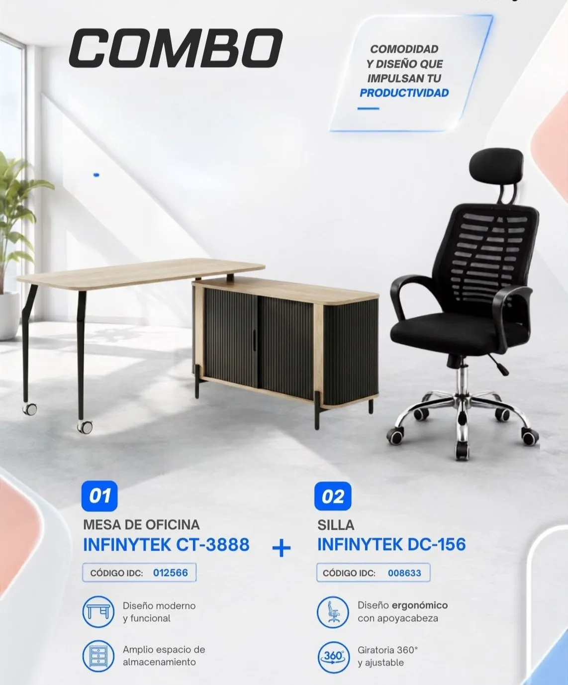 combo silla mas escritorio 