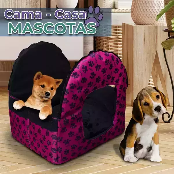 Cama para perro chico color rosa  4