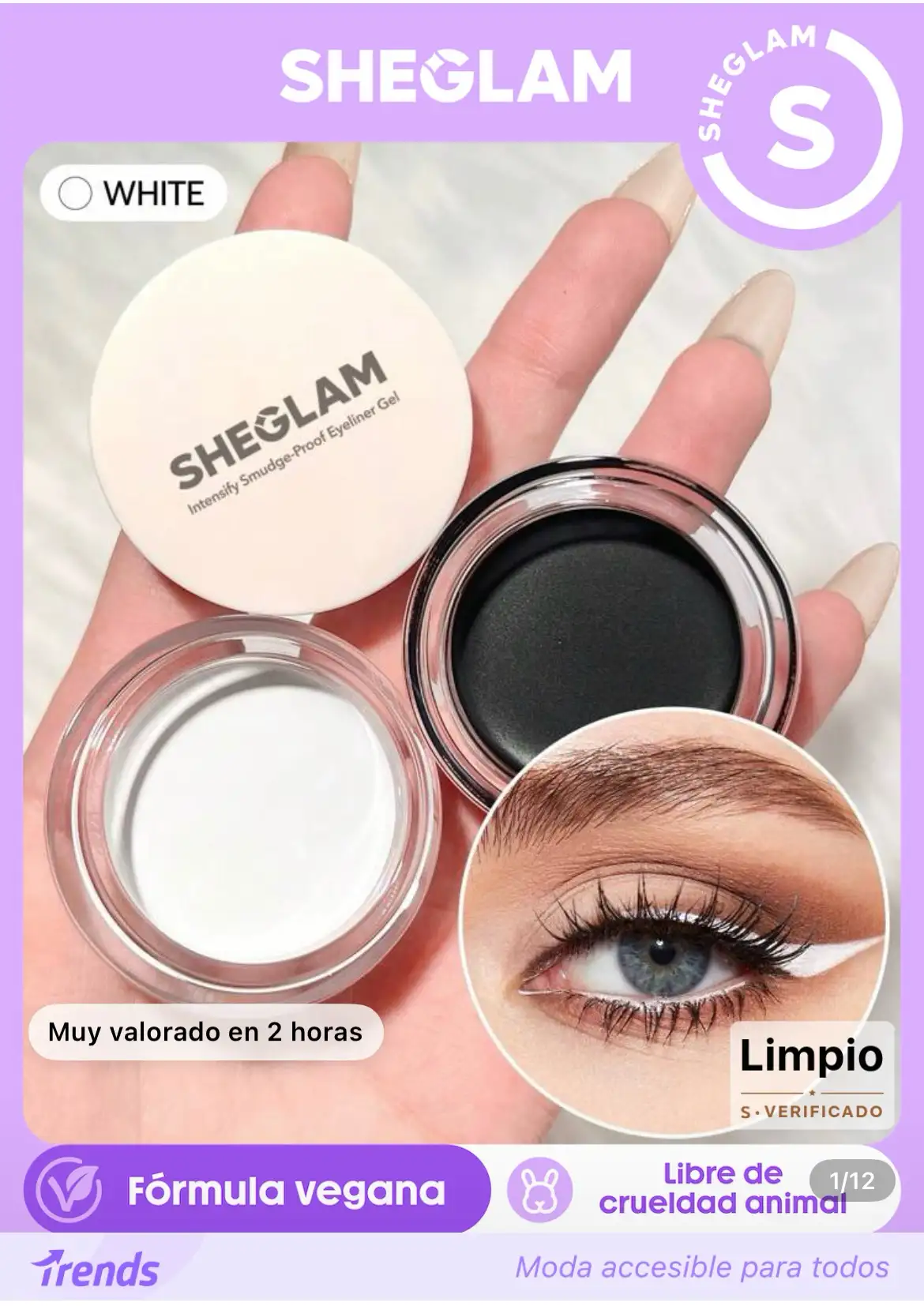 Delineador en gel sheglam 