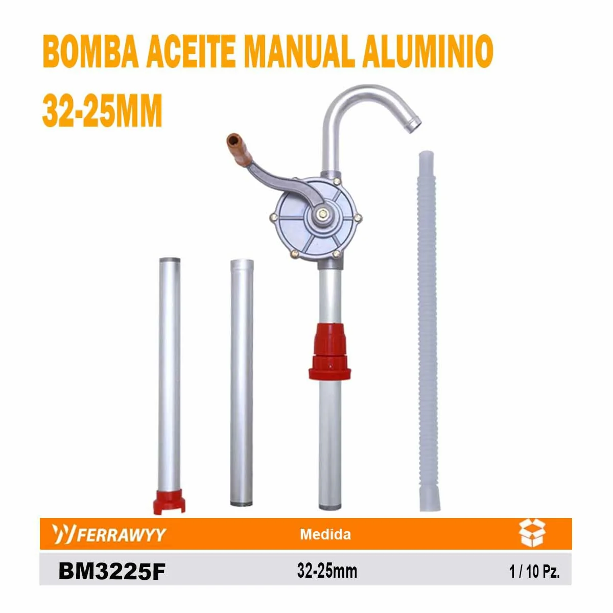 BOMBA ACEITE MANUAL ALUMINIO 32-25MM FWY 