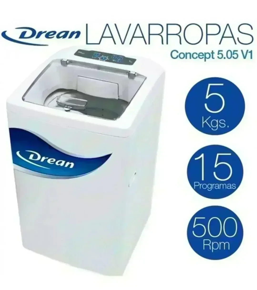 Lavarropas Drean Concept 5.05 5Kg.