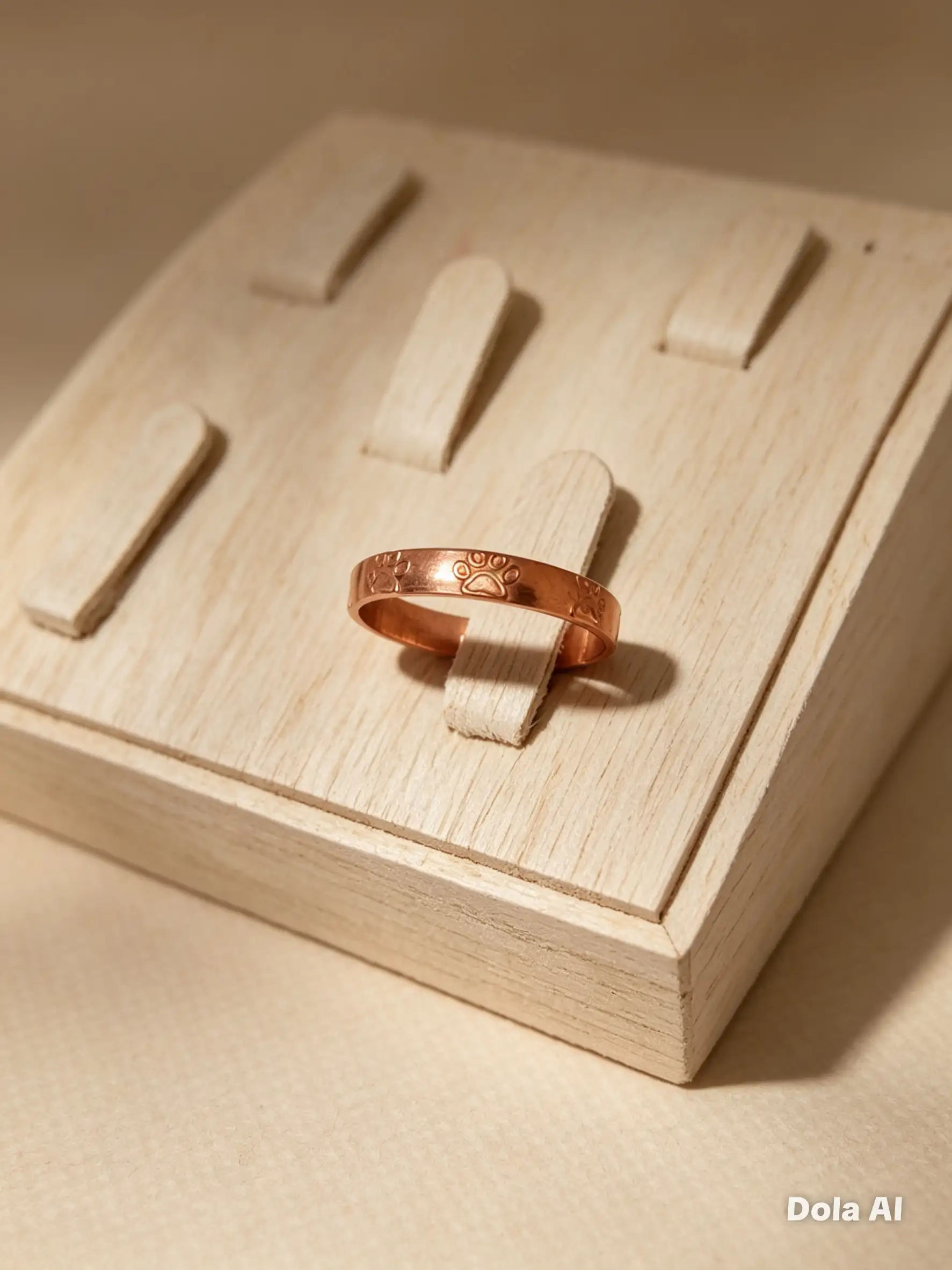 Anillo diseño de huellita