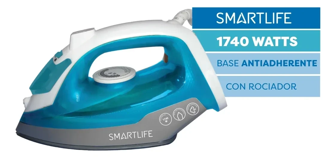 Plancha A Vapor 1740 Watts Smartlife 