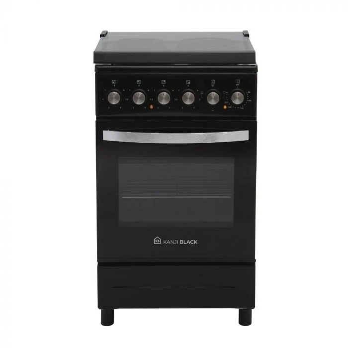 Cocina Eléctrica KANJI  4 Hornallas Color Negro