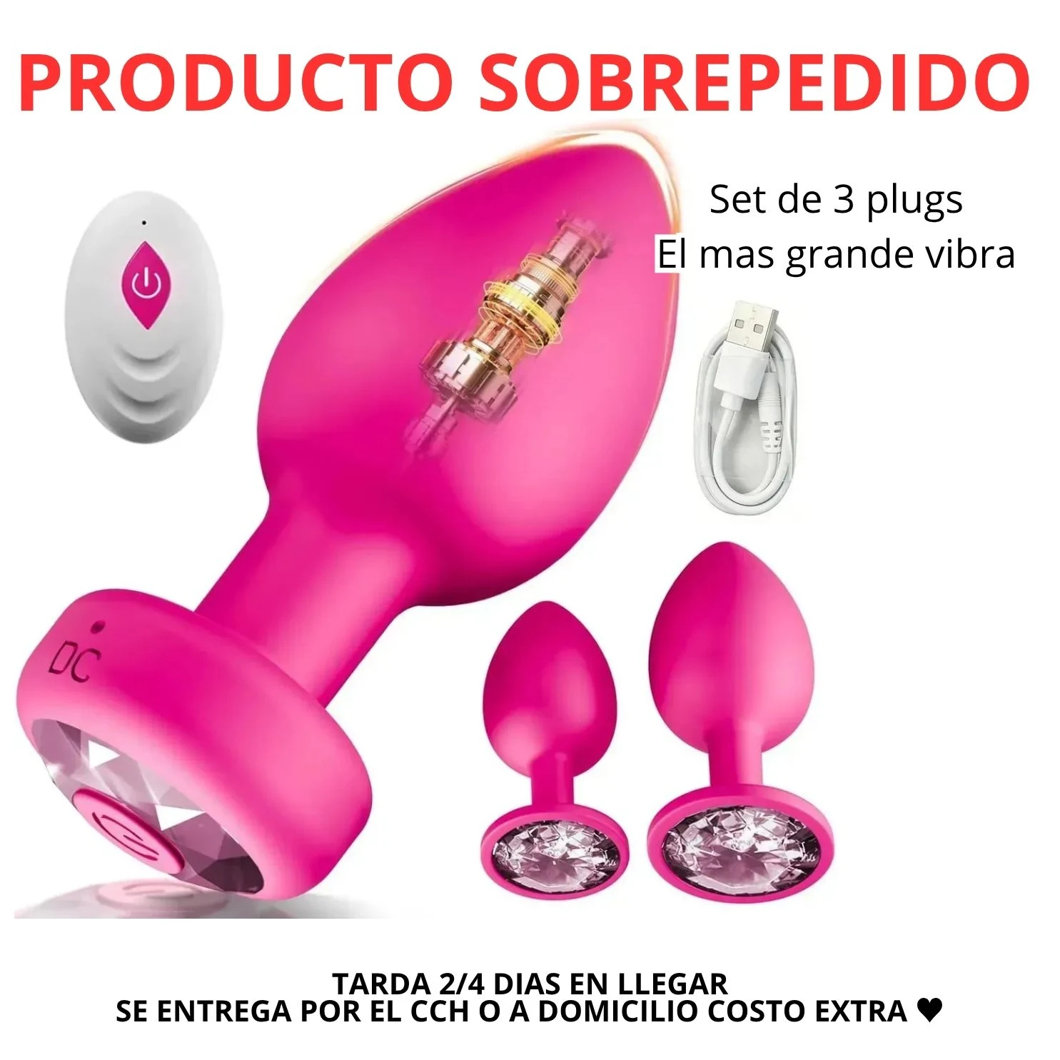 TRIO DE PLUGS + 1 VIBRADOR
