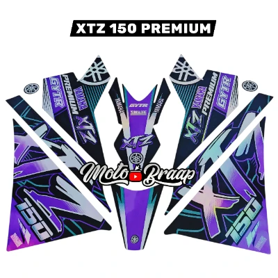 Xtz 150 Calcomanias 2025 Premium Tornasol Morado