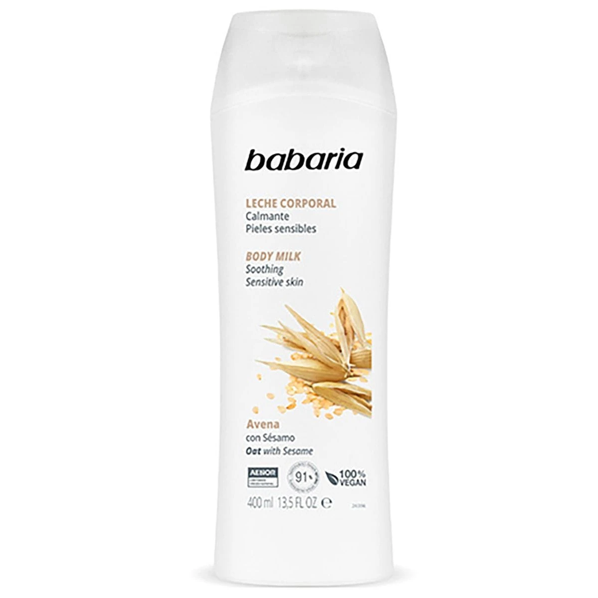 babaria crema hidratante body milk de avena 400 ml 