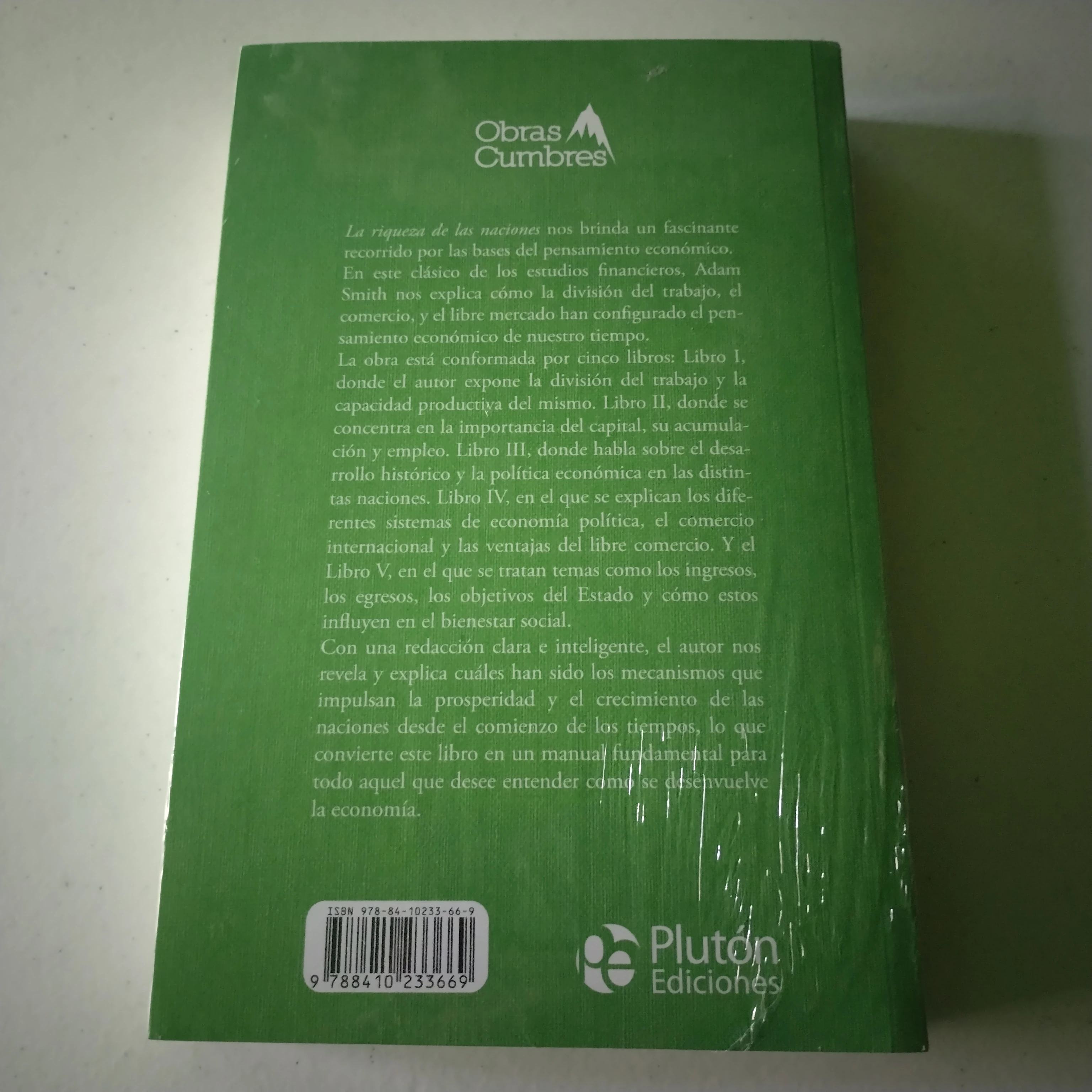 La riqueza de las naciones Adam Smith , nuevo 2