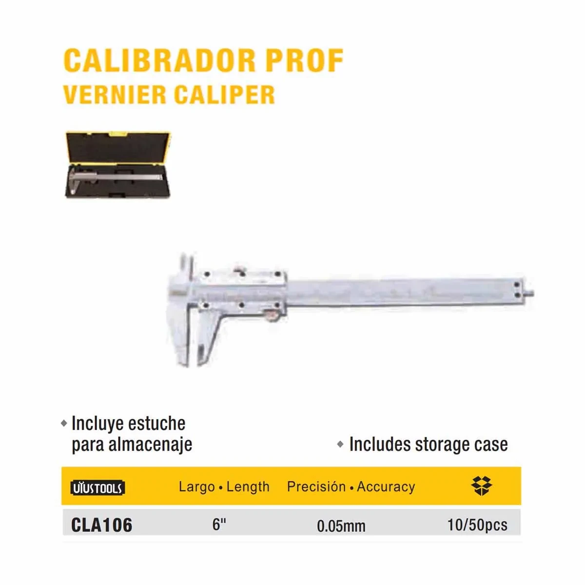 CALIBRADOR UYUST 6" 150mm 0.05 PR