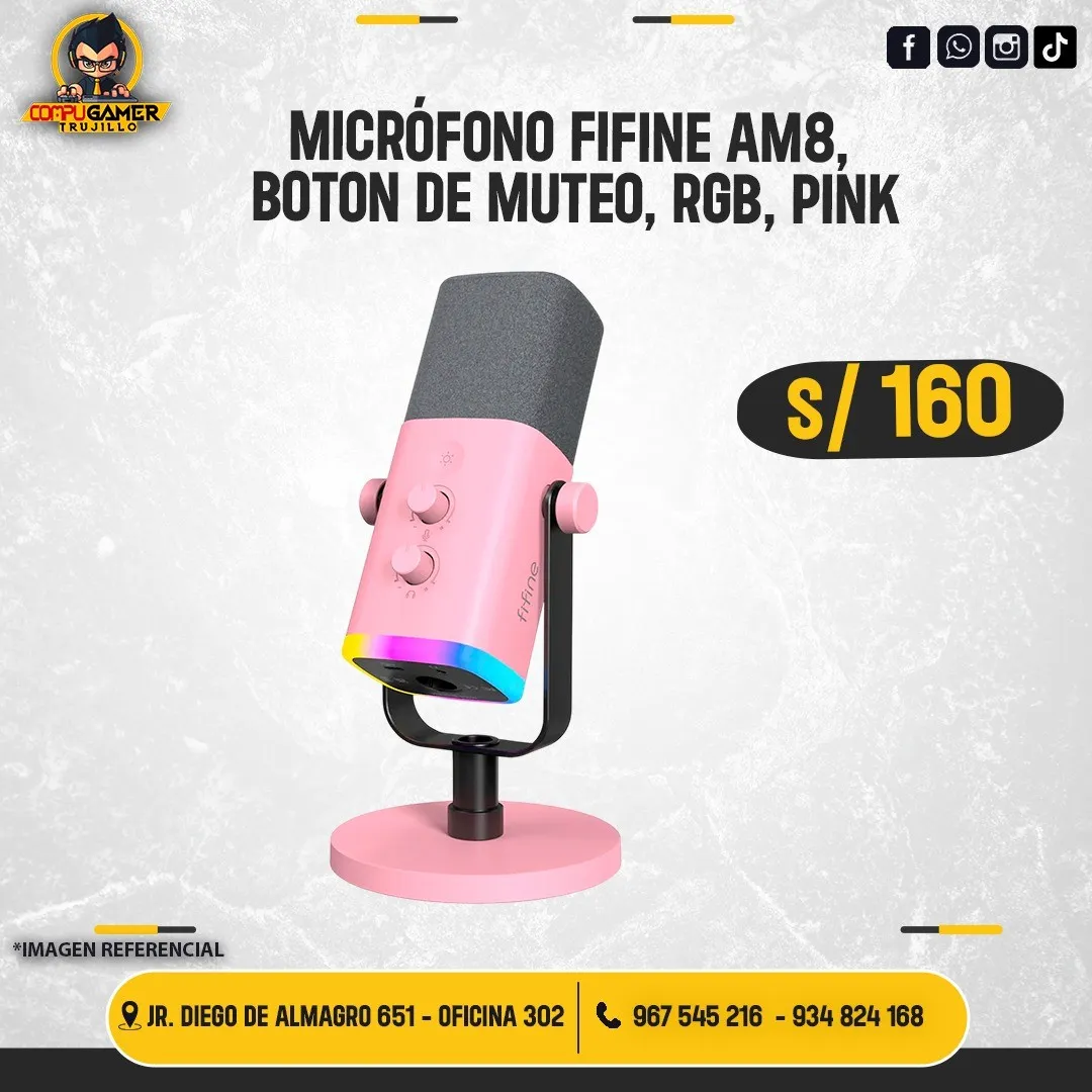 MICRÓFONO FIFINE AM8, PINK