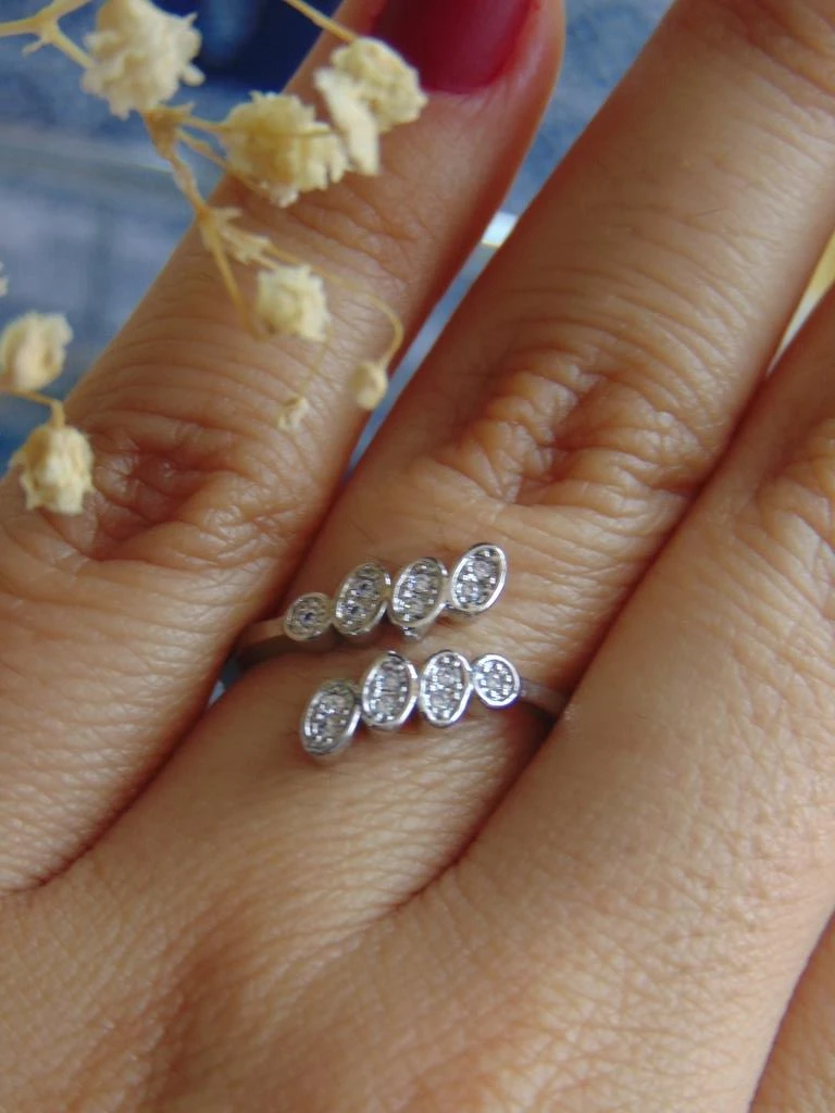 ANILLO ACERO PLATE 2 LADOS OVALOS MICROCIRCONES 2