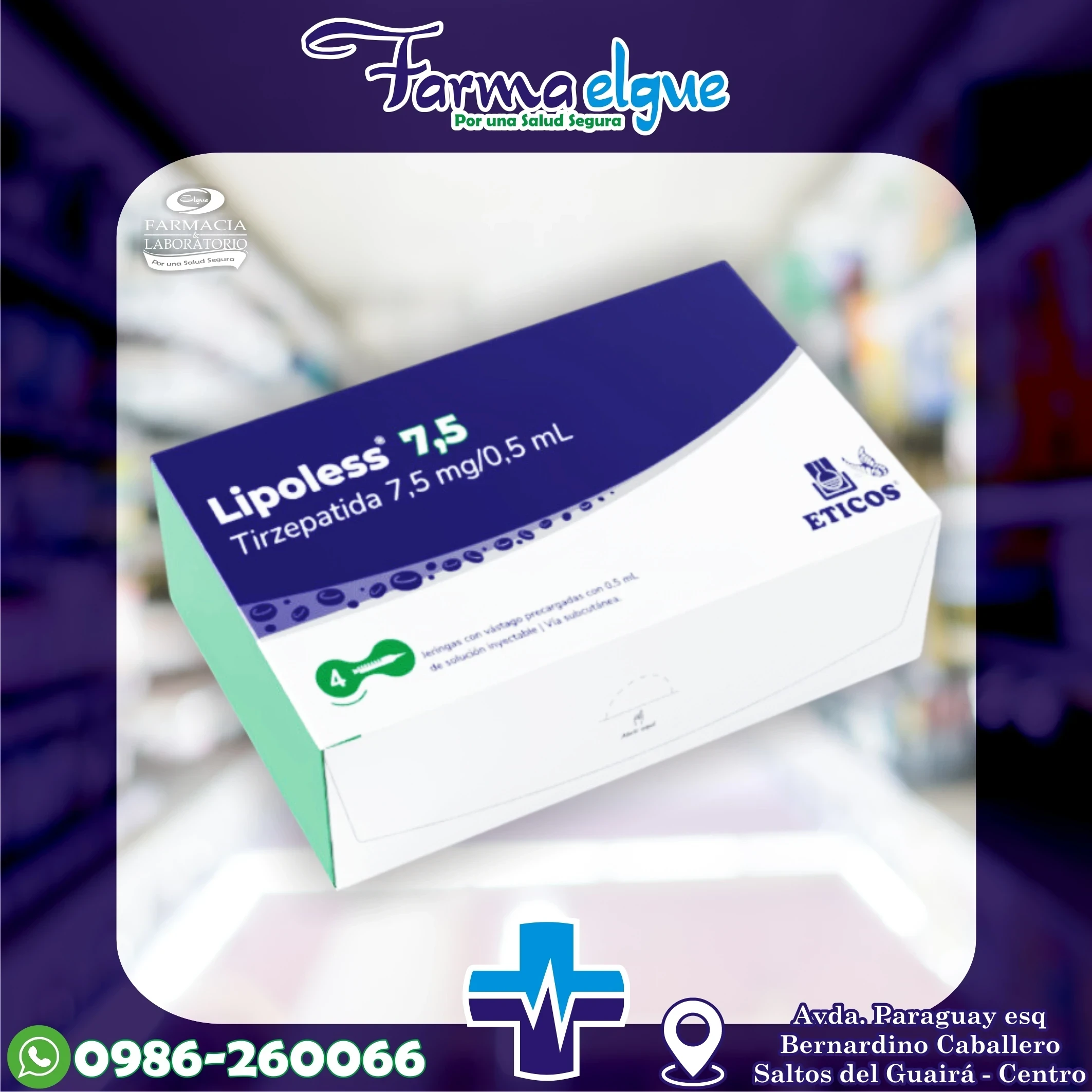 LIPOLESS 7,5MG X 4 JERINGAS C/ VASTAGO