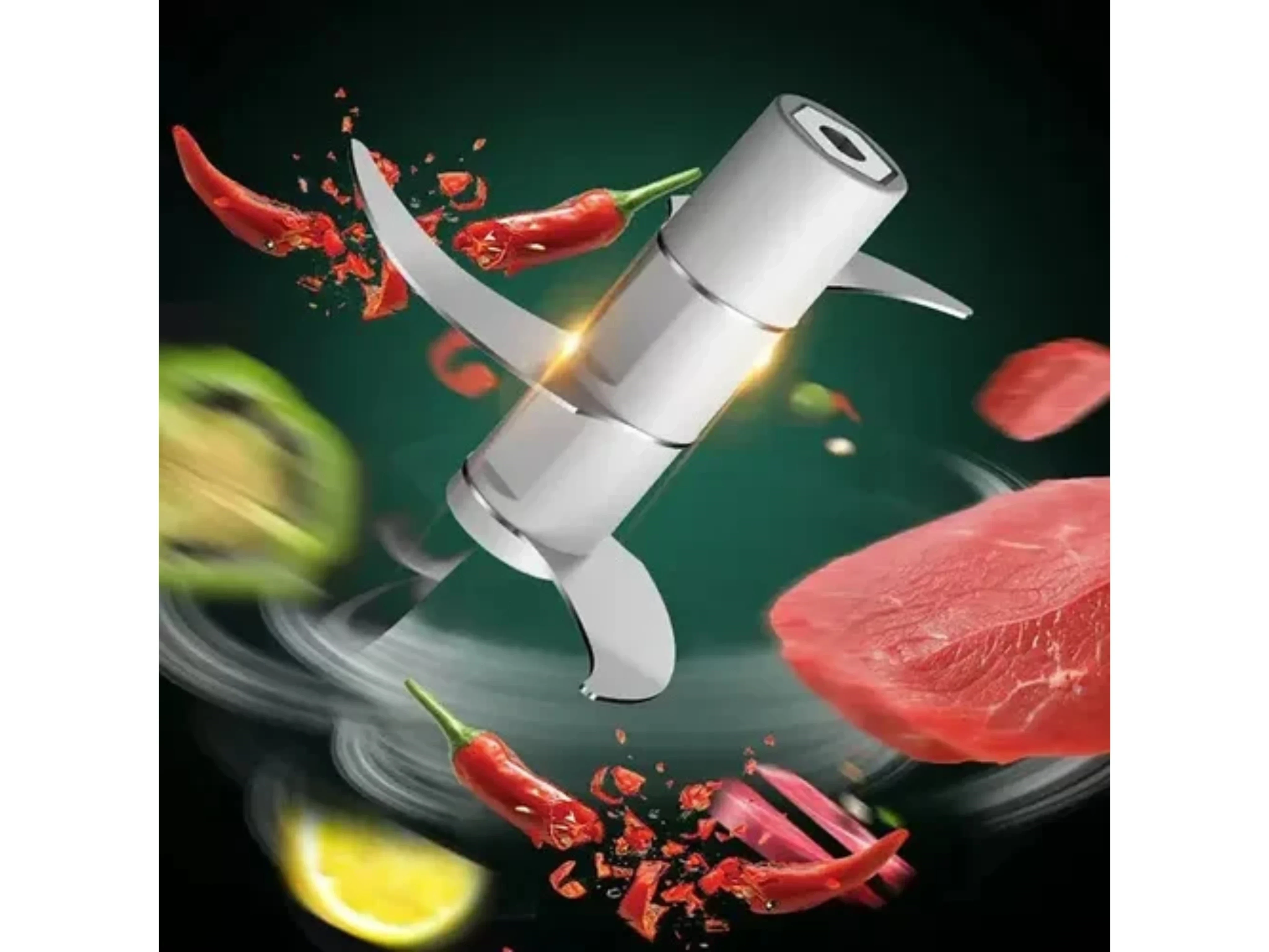 Picador De Alimentos 250ml, Portátil Recargable USB 3