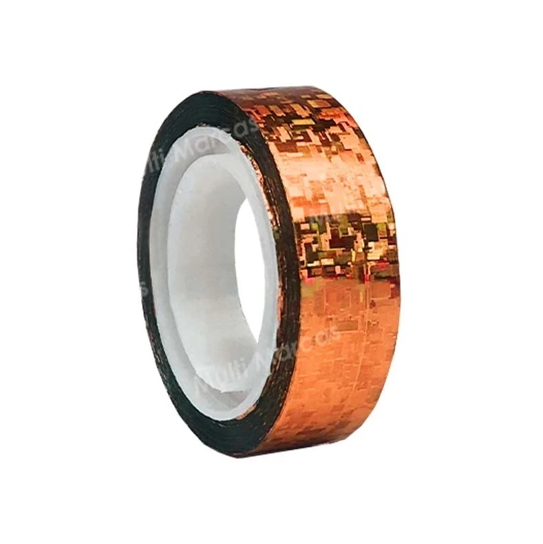 Cinta naranja adhesiva holográfico 
