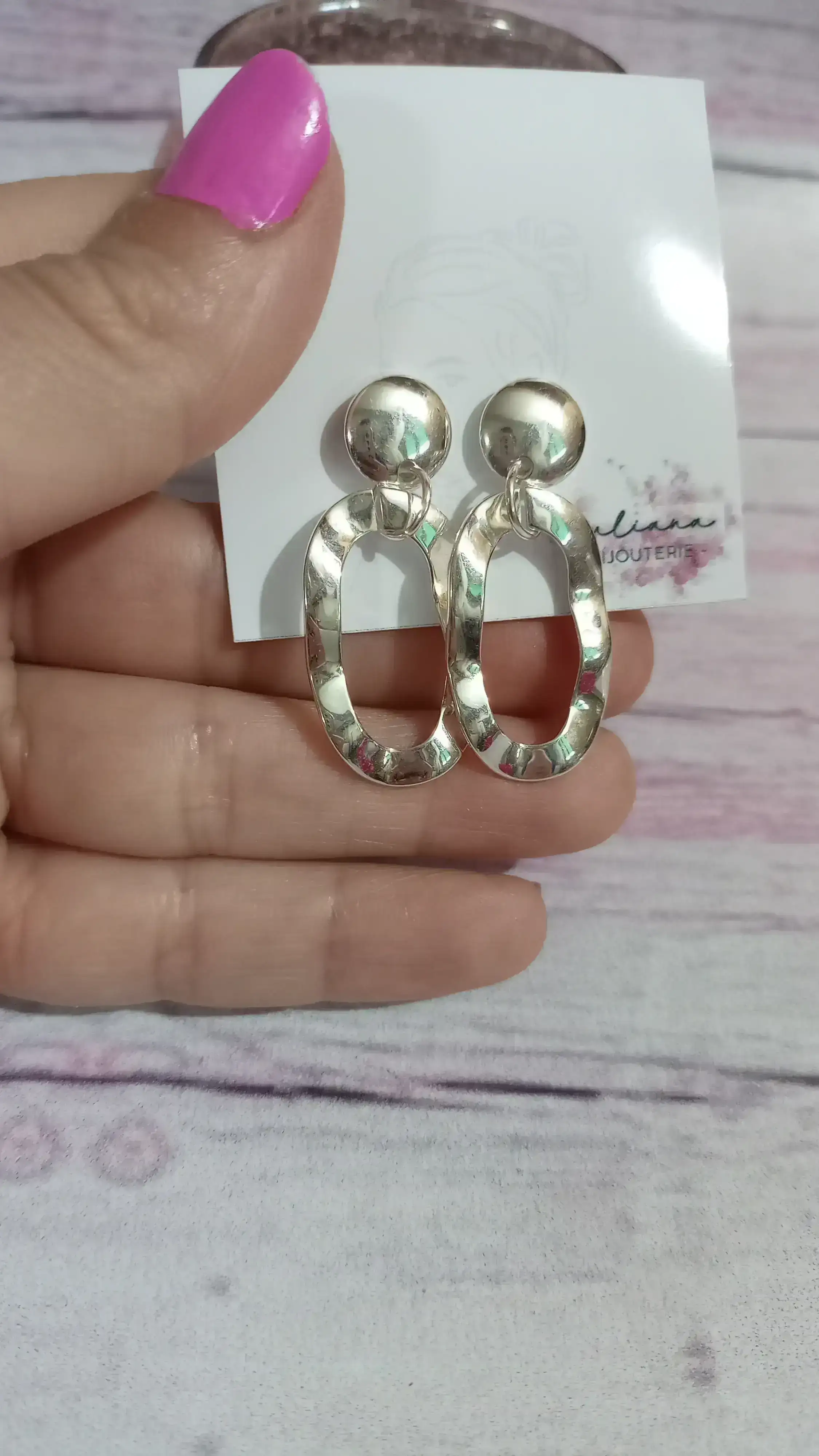 Aros pasantes de acero blanco 2