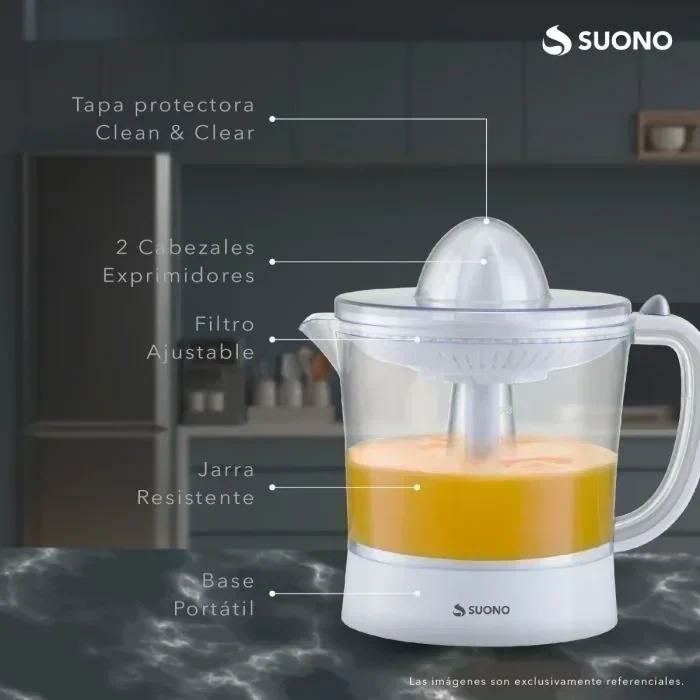 EXPRIMIDOR DE JUGOS ELÉCTRICO SUONO 1L 25W 2 CONOS 2
