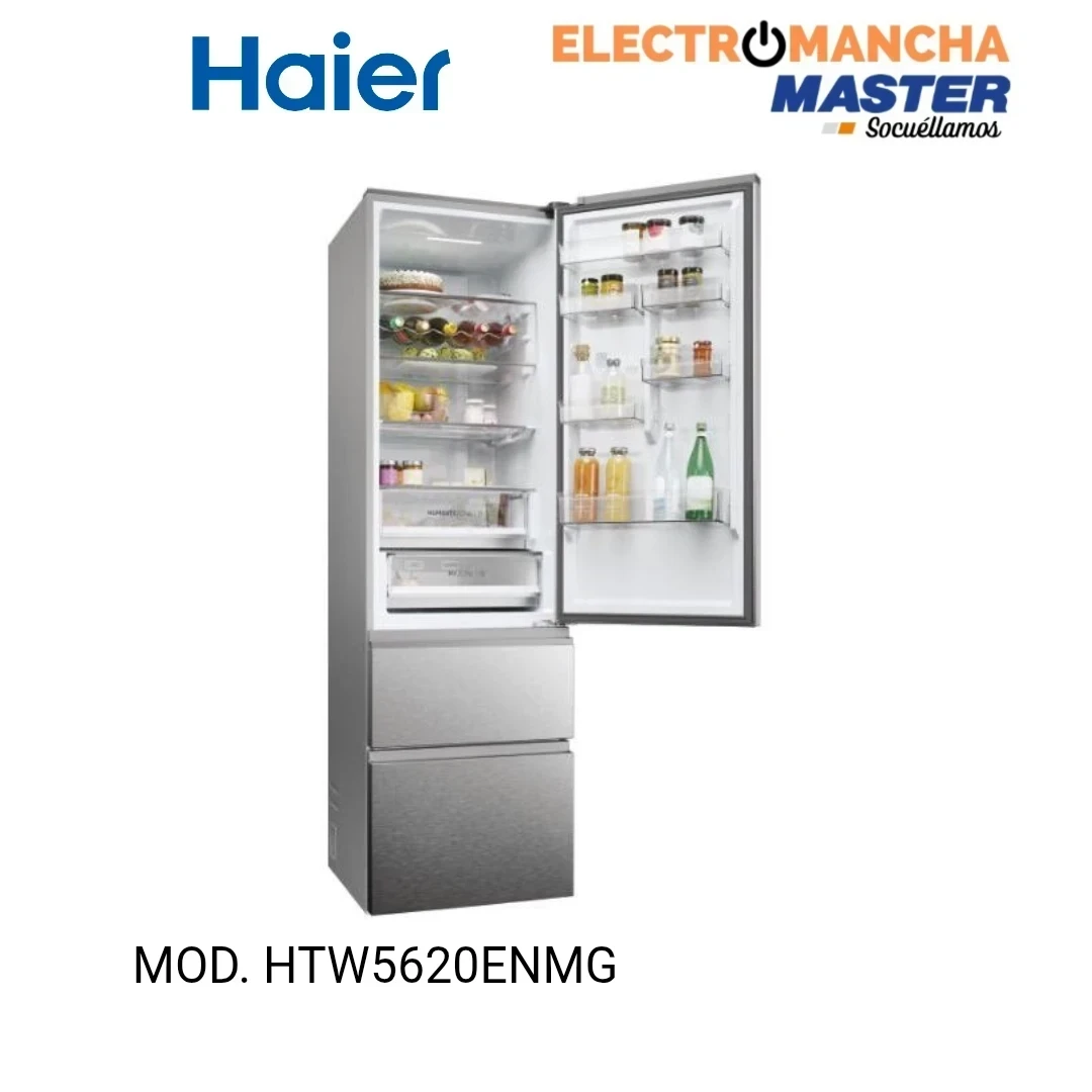 FRIGO COMBI HAIER HTW5620ENMG 2,05*60 INOX NF E 3