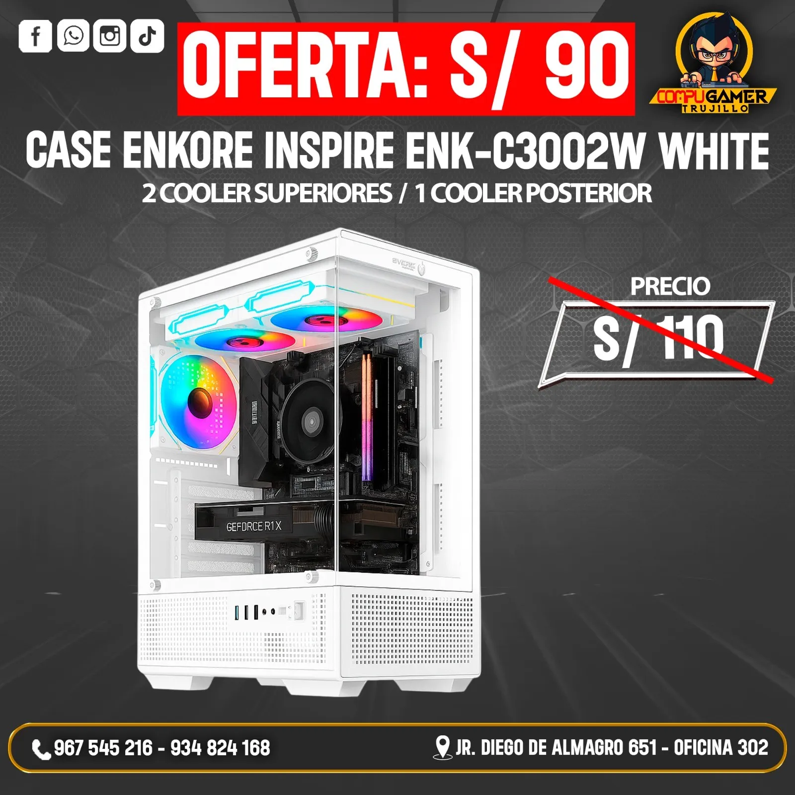 CASE ENKORE INSPIRE ENK-C3002W WHITE