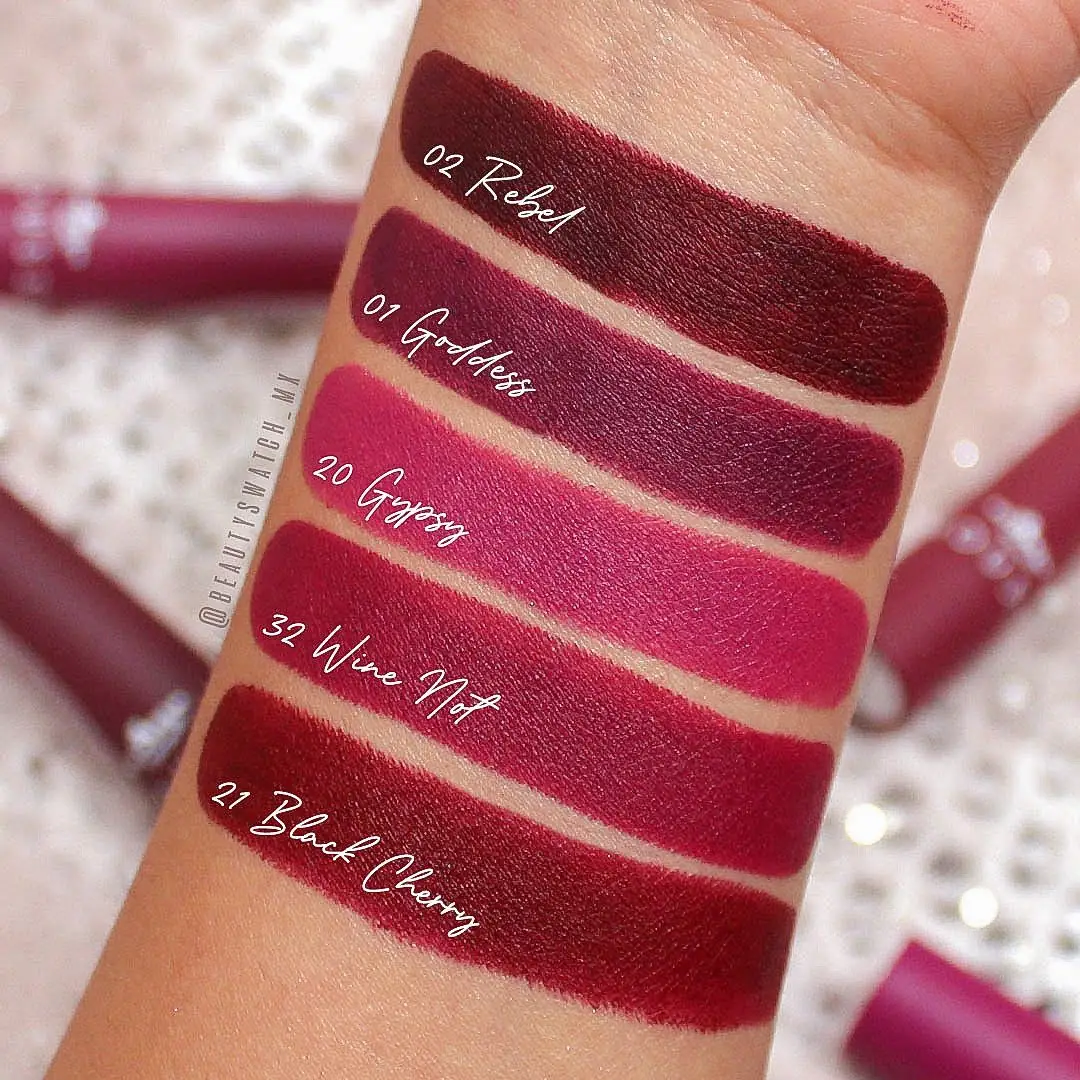 TOP FIVE SET DE 5 LABIALES MATE EN MOUSSE POISON PLUMS 2