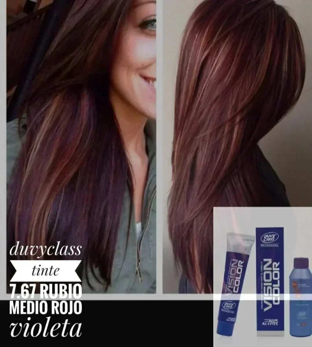duvy class tinte 7.67 rubio medio rojo violeta