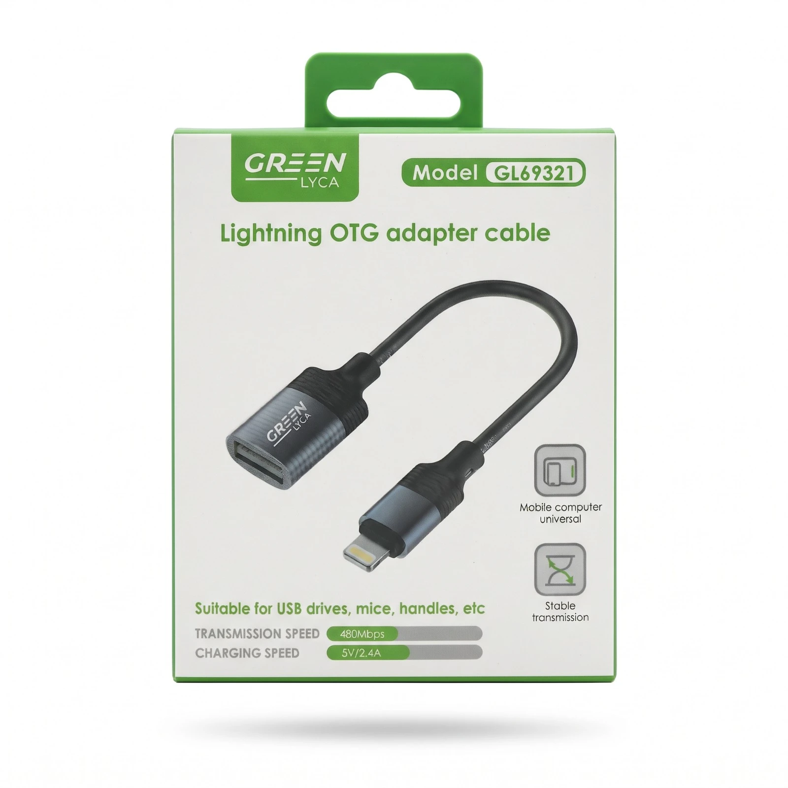 Cable Adaptador OTG Lightning GL69321: Conecta USB a iPhone 2