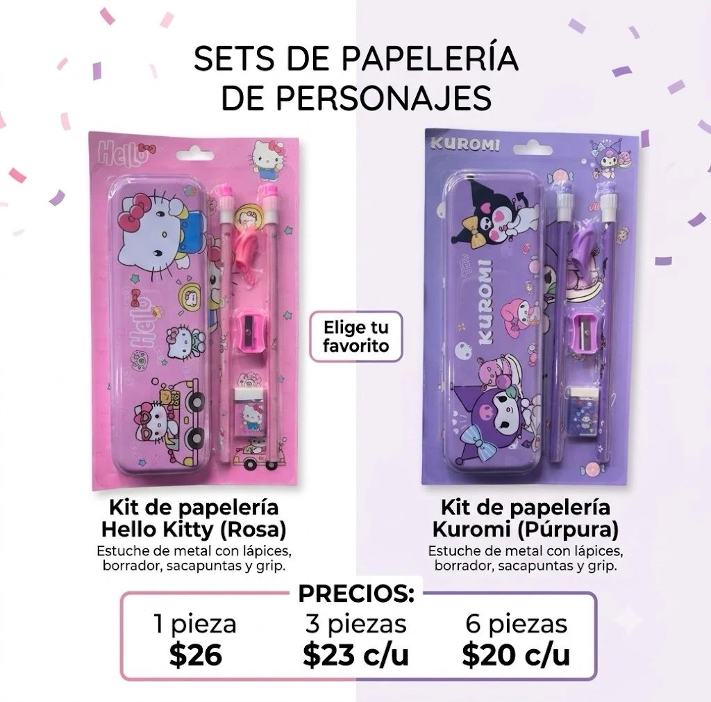 Kit de papeleria con lapicera metalica 
