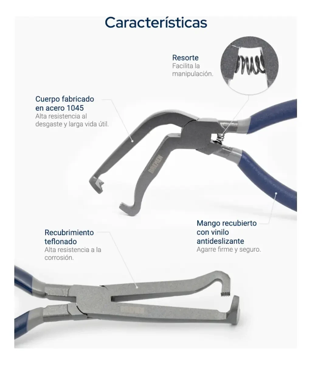 Pinza Acodada Bremen Desconexion Ficha Sensores Bobinas 20cm 4