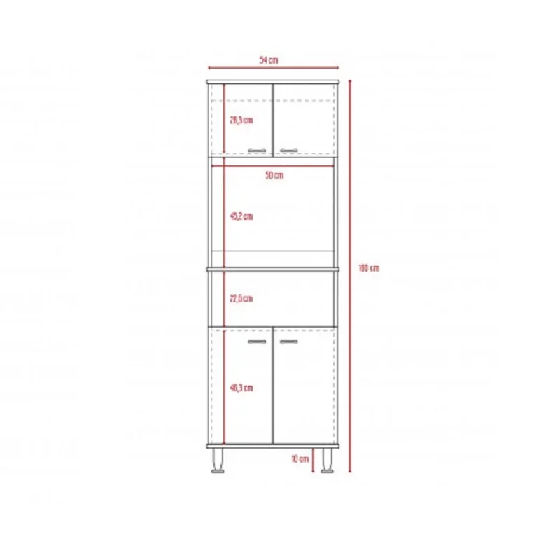 Mueble Alacena Wengue Blanco  3