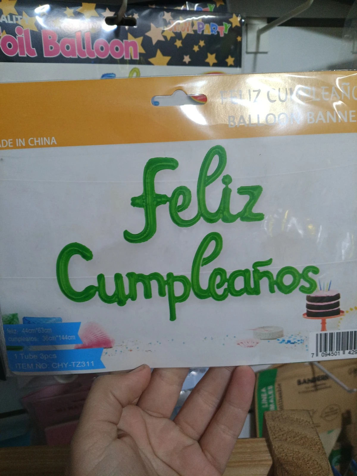 Set frase feliz cumpleaños cursiva