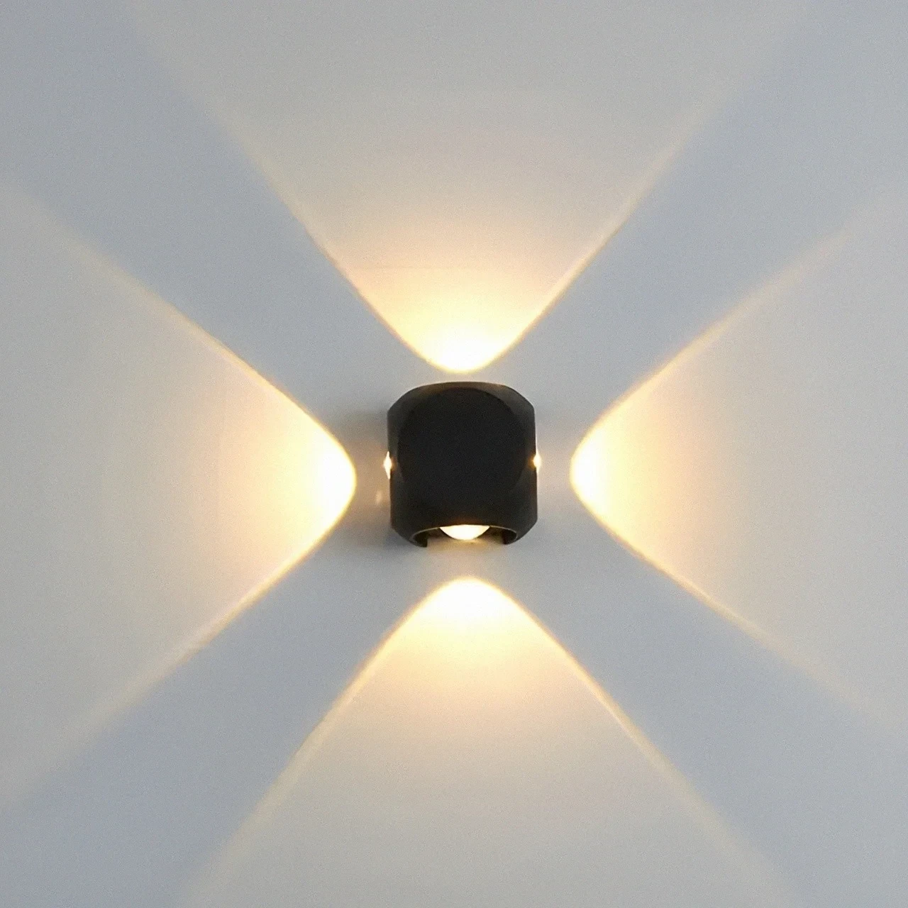 APLIQUE PARED LED REDONDO NEGRO 4W