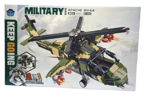 Juguete helicóptero MILITARY SERIES APACHE AH64 BB101