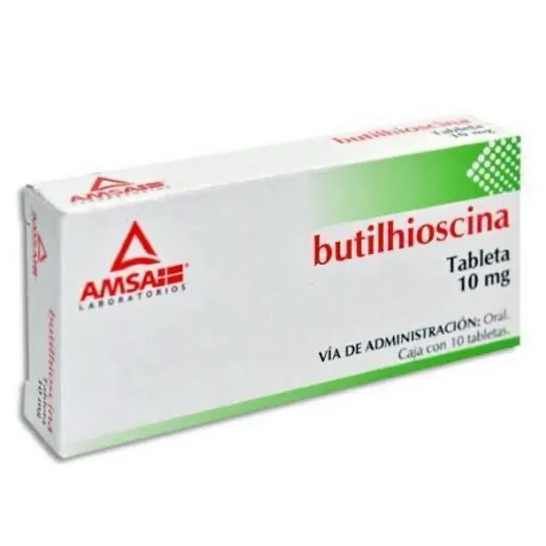 Butilhioscina / 10mg caja con 10 tabletas