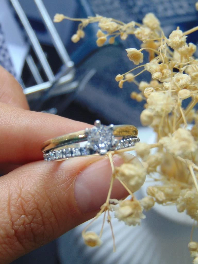 ANILLO PLATA LEY 925 LINEA CIRCONES LINEA ORO TALLA 6-7 3