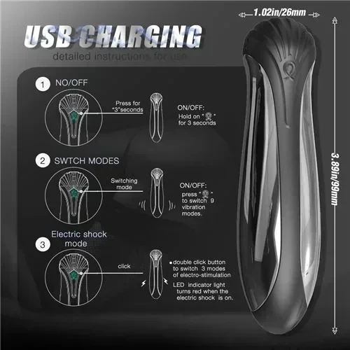 Vibrador Electric Stimulation Poison Dart 9 Funciones 6