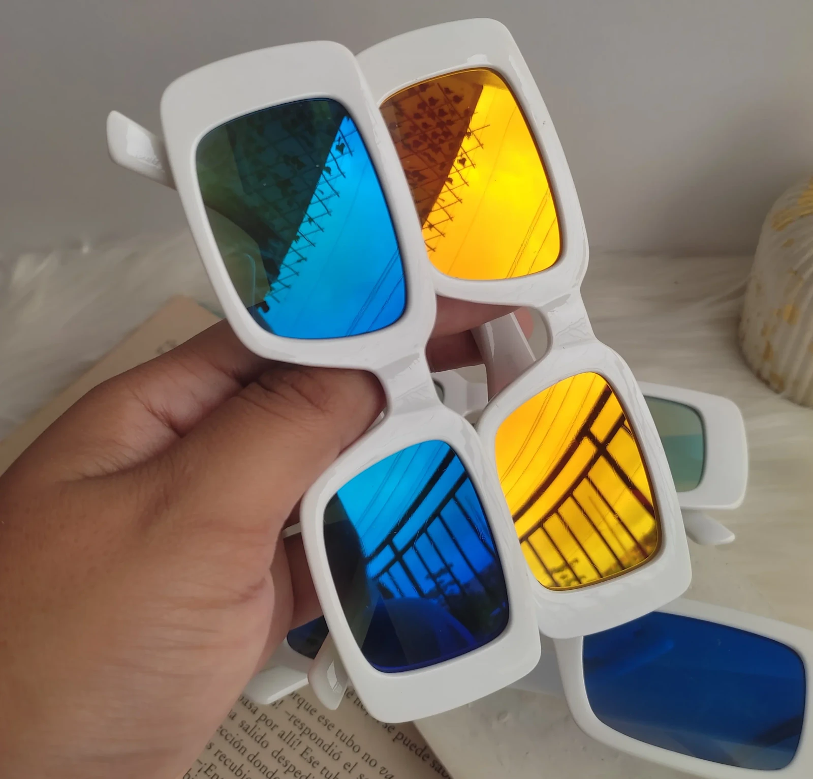 Gafas retro lente espejo 3